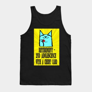 retirement, retire, cat, pop Tank Top